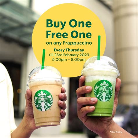 Starbucks Is Offering Buy 1 Free 1 Promo On All Frappuccinos Every Thursday