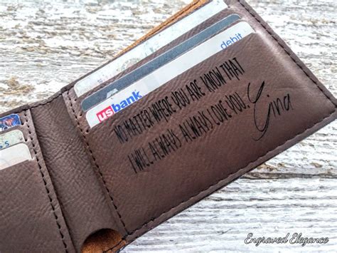 Personalized Leather Bifold Wallet Custom Wallet Gift For | Etsy