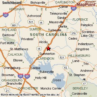 North Manning, South Carolina Area Map & More