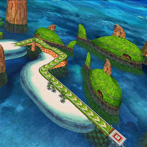 Scenery: the car track from Seaside Hill in Sonic Heroes. Hedgehog Game ...