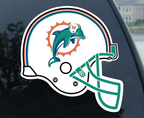 Miami Dolphins Vinyl Decal Car Window Mirror Bumper Laptop | Etsy