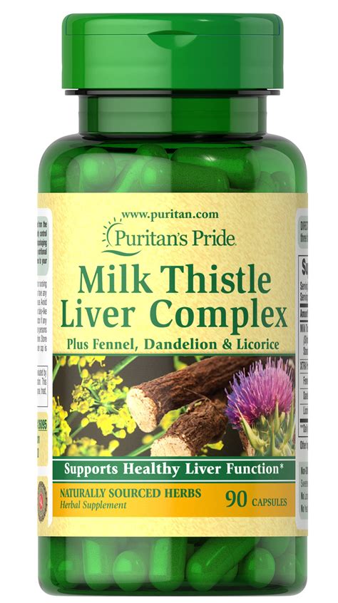 Milk Thistle Liver Complex - 90 Count by Puritan's Pride for Healthy Liver Function