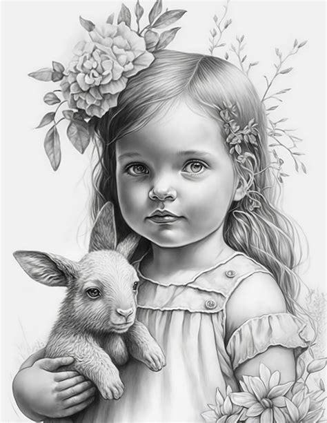 Beautiful Girls Animals Coloring Pages For Kids and Adults | Love ...