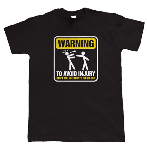 T Shirt Design Basic Top 2017 New Arrival Men Warning To Avoid Injury ...