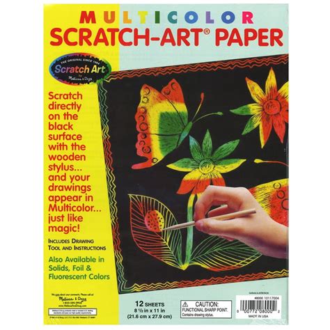 Scratch Art Paper Multicolor, 12 Sheets Per Pack, 2 Packs - Walmart.com ...