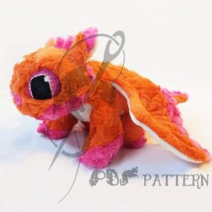 Dragon Plush Sewing Pattern PDF PRIDE Night Light Toothless Night Fury ...