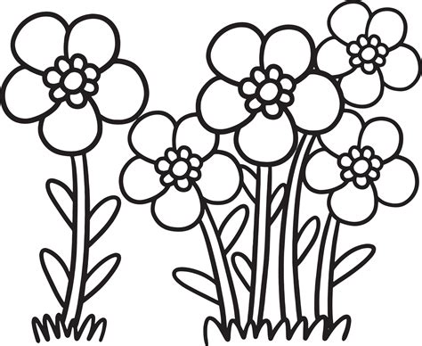 Spring Flower Coloring Page
