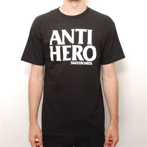 Antihero Skateboards Anti-Hero Blackhero Skate T-Shirt - Black/White - Antihero Skateboards from ...