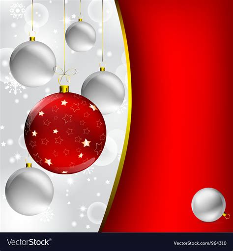 Christmas baubles background Royalty Free Vector Image