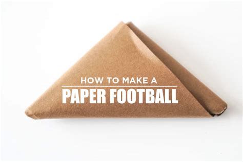 How to Make a Paper Football and Goal Game Tutorial