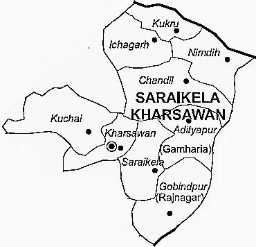 Saraikela Kharsawan District | Saraikela Kharsawan District Map