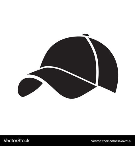 Black baseball cap icon Royalty Free Vector Image