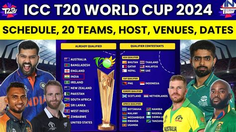 T20 World Cup 2024 schedule announced : टी20 वर्ल्ड कप 2024 के शेड्यूल का ऐलान, यहाँ देखें शेडूल ...