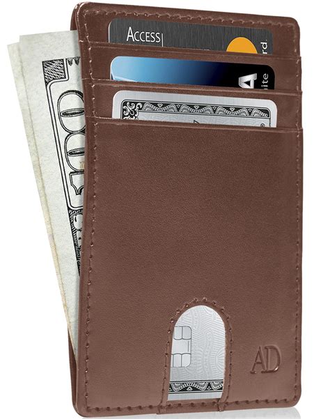 Slim Minimalist Wallets For Men - Vegan Leather Front Pocket Thin Mens ...