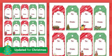 Editable Christmas Gift Tag Template - Teaching Resources