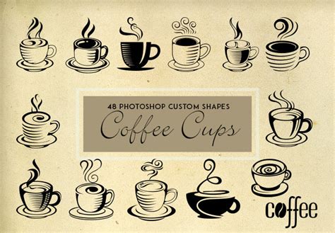 48 Coffee Cup Shapes for Creating Logos and Other Vector Designs