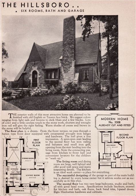 Sears Roebuck Kit Houses - 1936 Hillsboro - English Cottage | Vintage ...