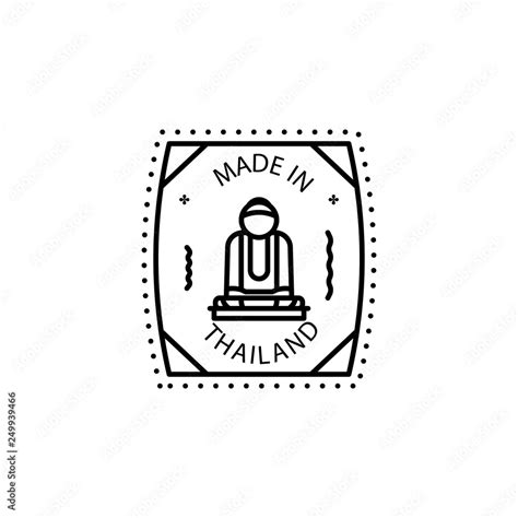 Passport stamp, visa, Thailand, made in Thailand icon. Element of passport stamp for mobile ...