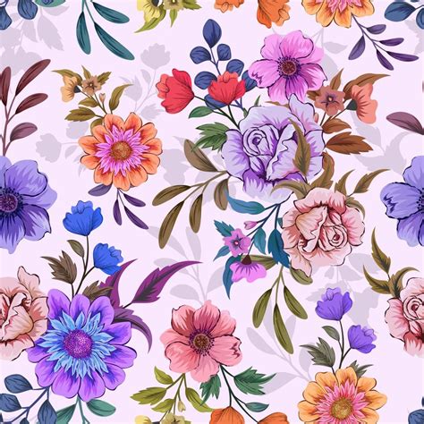 Elegant colorful seamless pattern with botanical floral design ...