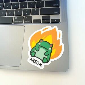 Arson Frog Meme Sticker - Etsy