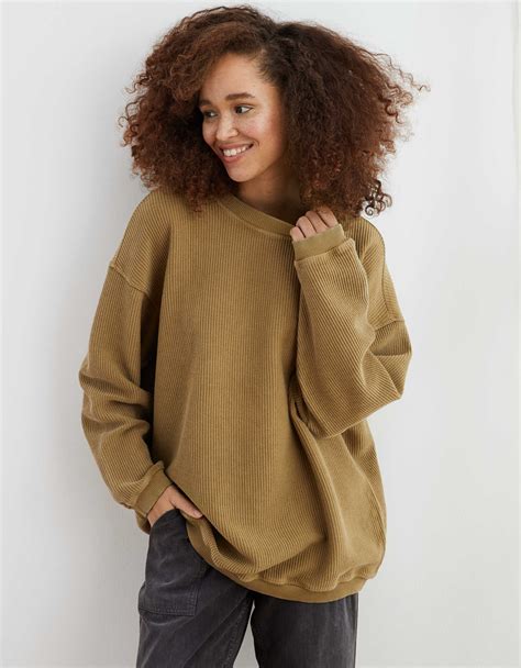 Aerie New Love Corded Oversized Sweatshirt