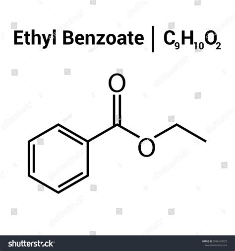 chemical structure of ethyl benzoate (C9H10O2) - Royalty Free Stock ...