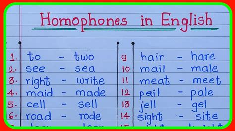 Homophones |20 Homophones |homophones Words 20|homophones, 55% OFF