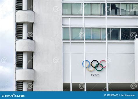 The Facade of the Helsinki Olympic Stadium after Renovation Editorial ...