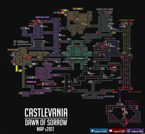 Castlevania Dawn Of Sorrow Map - Vector U S Map