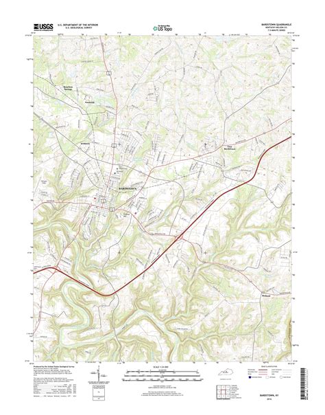 MyTopo Bardstown, Kentucky USGS Quad Topo Map