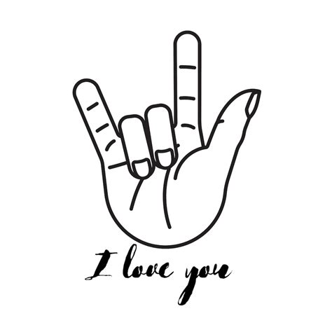 I Love You Hand Sign PNG, ASL PNG, Sign Language Png, Bestseller, Popular, Signing I Love You ...