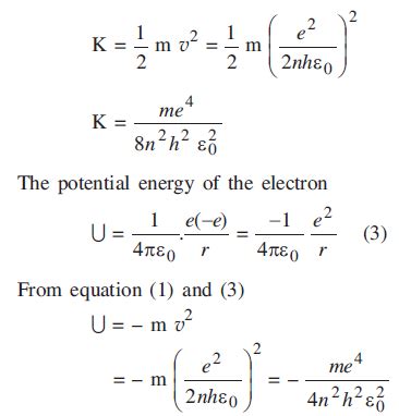 Using Bohr’s postulates, obtain the expression for (i) kinetic energy ...