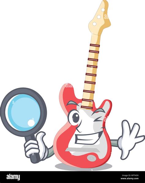 Detective electric guitar in the cartoon shape Stock Vector Image & Art ...