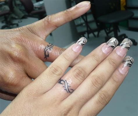 Wedding Ring Tattoos-Couple