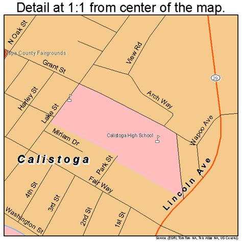 Calistoga California Street Map 0609892