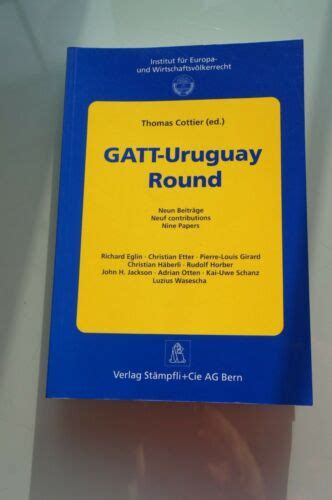 GATT Uruguay Round T. Cottier (editor) like new | eBay