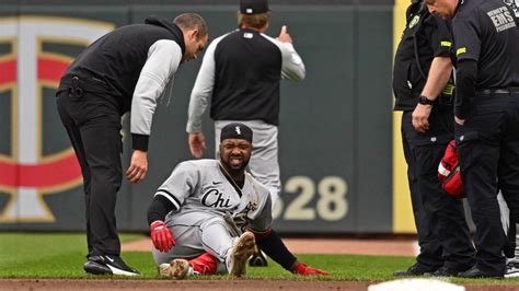 Eloy Jimenez carted off field after suffering ugly-looking hamstring ...