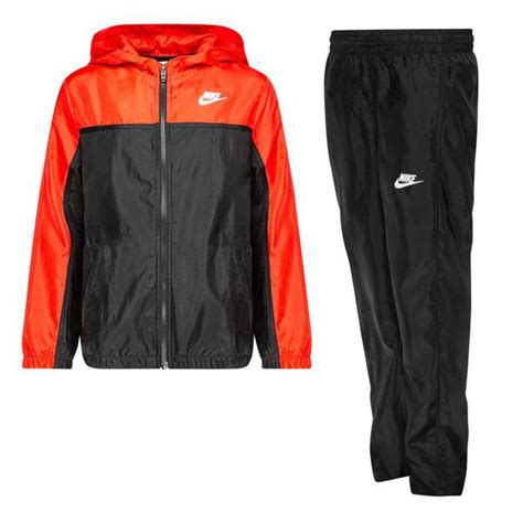 Nike Tracksuit NSW Woven - Black/Red Kids | www.unisportstore.com