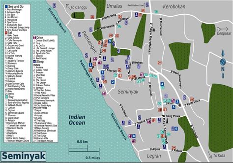 Seminyak MAP | Kuta Bali Tourist Information