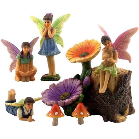 Fairy Figurines And Flower Stump Set – Deal4U – Offering Amazing Deals Especially For You