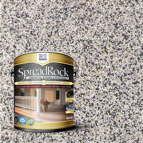 SpreadRock Granite Stone Coating 1 Gal. Flint Gray Satin Interior ...