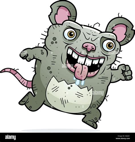 A cartoon illustration of an ugly rat running Stock Vector Image & Art ...