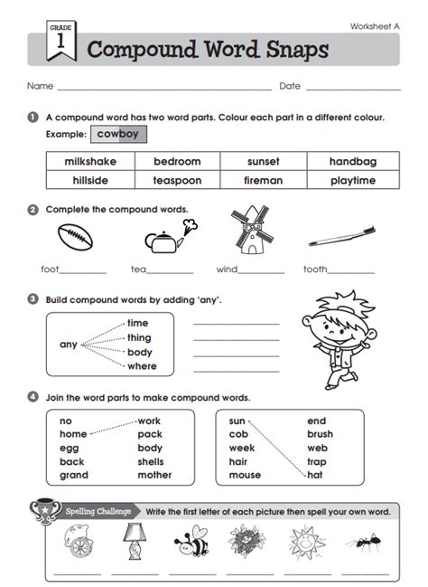 Printable English Worksheets For Class 1 with PDF - Download Now