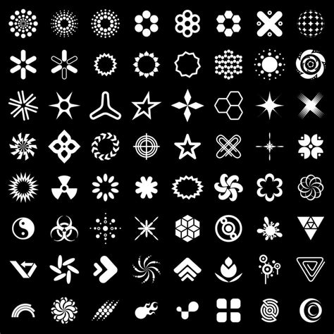 Abstract symbols vector icons set. 22079270 Vector Art at Vecteezy