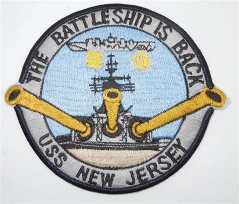 ORIGINAL 1970'S - 80's US Navy USS New Jersey Battleship is Back Patch B46 $9.99 - PicClick