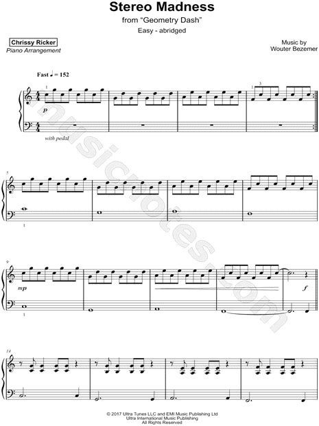 Chrissy Ricker "Stereo Madness [easy - abridged]" Sheet Music (Piano ...