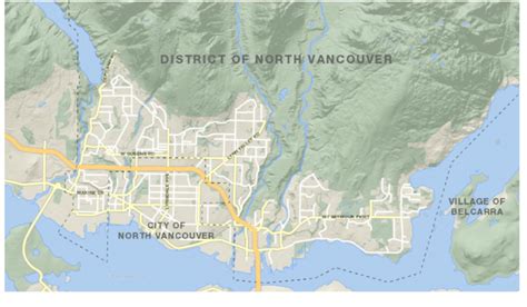 North Vancouver Bc Map