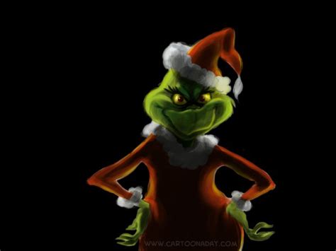 Christmas Grinch is Coming to Cartoon A Day Cartoon