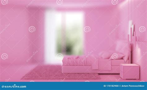 Modern House Interior. Pink Interior Stock Illustration - Illustration of modern, design: 170182900