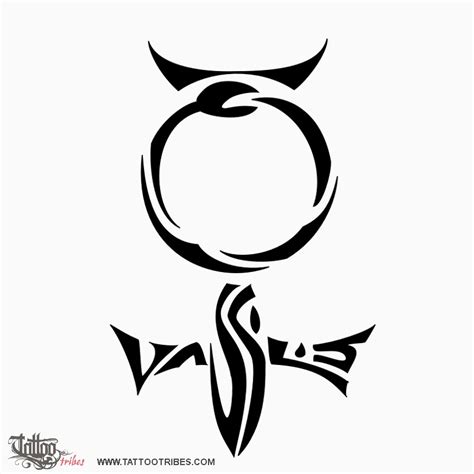 Mercurius (Vassilis) mercurius alchemic symbol original tribal tattoo design